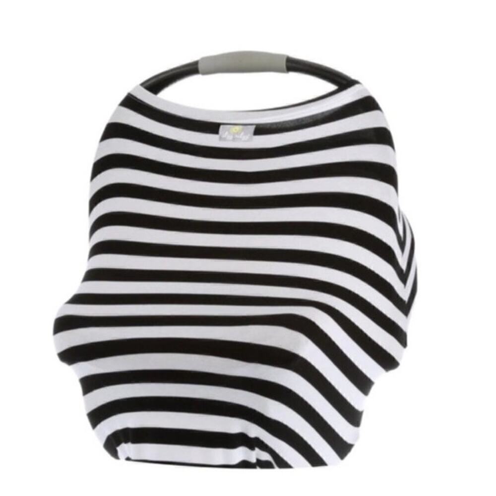Itzy Ritzy 4-in-1 Mom Boss Car Seat and Nursing Cover, Black and White